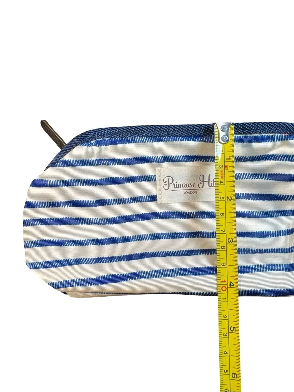 Primrose Hill London Blue White Striped Makeup Cosmetic Travel Toiletry Bag
